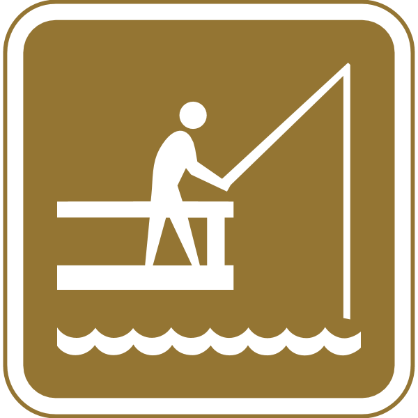 FISHING TOURIST SIGN Logo