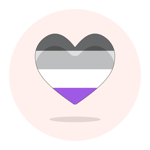 flag heart asexual ,Logo , icon , SVG flag heart asexual