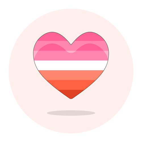 flag heart lesbian ,Logo , icon , SVG flag heart lesbian