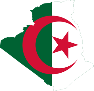 Flag map of Algeria Logo