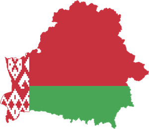 Flag map of Belarus Logo