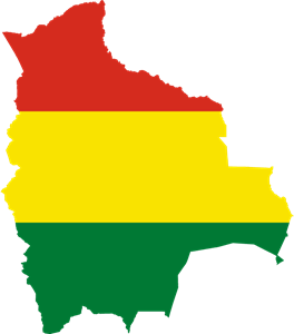 Flag map of Bolivia Logo