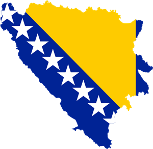 Flag map of Bosnia and Herzegovina Logo