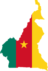 Flag map of Cameroon Logo