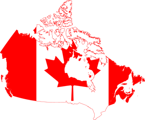 Flag map of Canada Logo