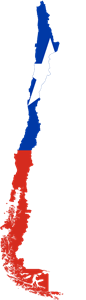 Flag map of Chile Logo