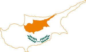 Flag map of Cyprus Logo