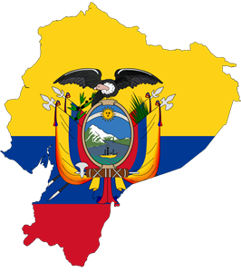 Flag map of Ecuador Logo