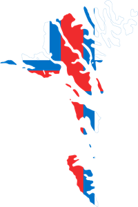 Flag map of Faroe Islands Logo