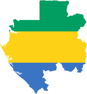 Flag map of Gabon Logo ,Logo , icon , SVG Flag map of Gabon Logo