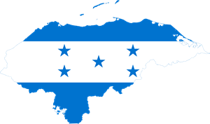 Flag map of Honduras Logo
