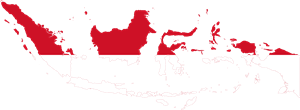 Flag map of Indonesia Logo