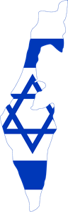 Flag map of Israel Logo