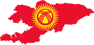 Flag map of Kyrgyzstan Logo ,Logo , icon , SVG Flag map of Kyrgyzstan Logo