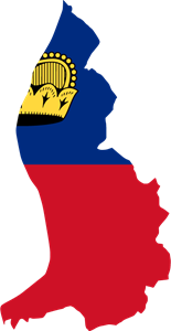 Flag map of Liechtenstein Logo