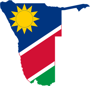 Flag map of Namibia Logo