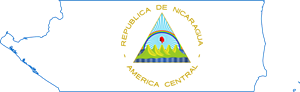 Flag map of Nicaragua Logo