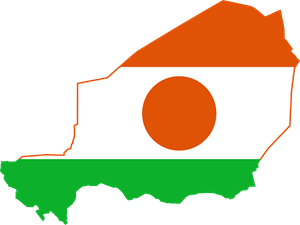 Flag map of Niger Logo