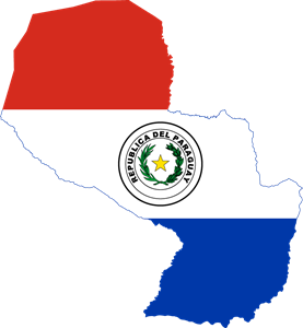 Flag map of Paraguay Logo