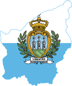 Flag map of San Marino Logo