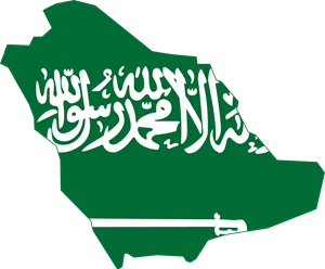Flag map of Saudi Arabia Logo