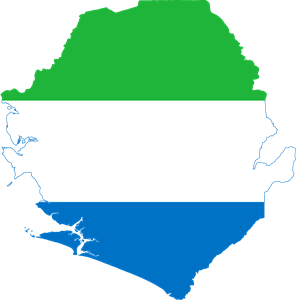 Flag map of Sierra Leone Logo