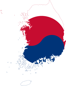 Flag map of South Korea Logo ,Logo , icon , SVG Flag map of South Korea Logo