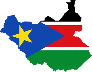 Flag map of South Sudan Logo