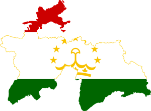 Flag map of Tajikistan Logo