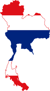Flag map of Thailand Logo