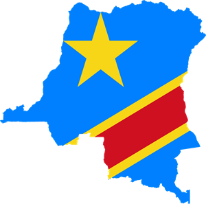 Flag map of the Democratic Republic of the Congo Logo