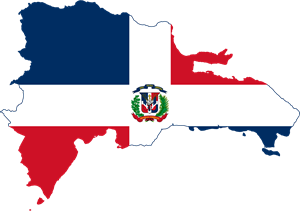 Flag map of the Dominican Republic Logo