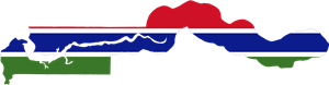 Flag map of The Gambia Logo