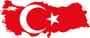 Flag map of Turkey Logo