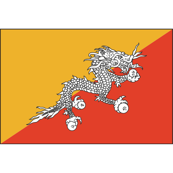FLAG OF BHUTAN Logo ,Logo , icon , SVG FLAG OF BHUTAN Logo