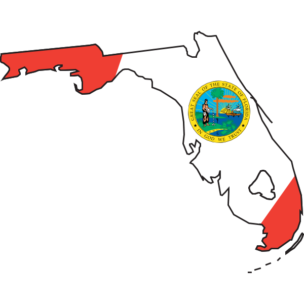 FLORIDA FLAG AND MAP Logo ,Logo , icon , SVG FLORIDA FLAG AND MAP Logo