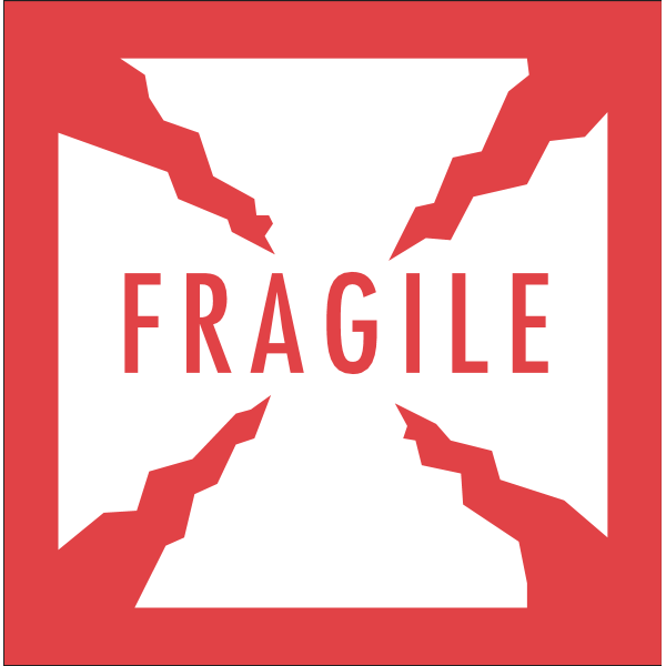 FRAGILE WARNING LABEL Logo ,Logo , icon , SVG FRAGILE WARNING LABEL Logo