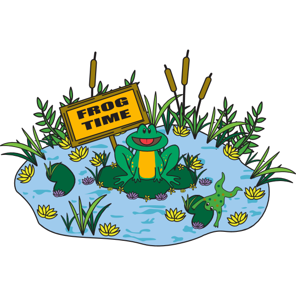Frog Time Logo ,Logo , icon , SVG Frog Time Logo