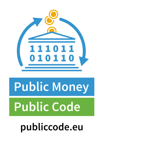 FSFE Public Money, Public Code logo sticker