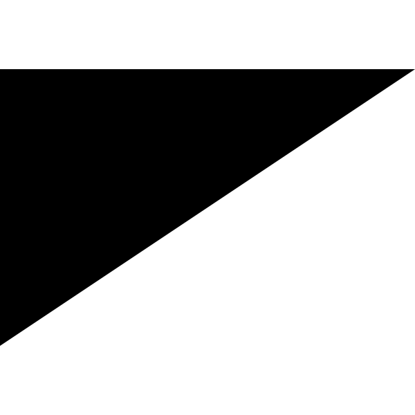 Generic flag, right diagonal, black and white, 2×3
