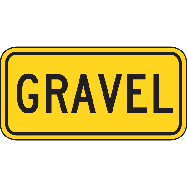 GRAVEL ROAD SIGN Logo