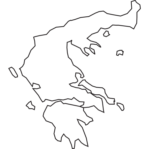 GREECE OUTLINE MAP Logo ,Logo , icon , SVG GREECE OUTLINE MAP Logo
