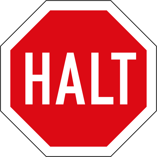 Halt sign ,Logo , icon , SVG Halt sign