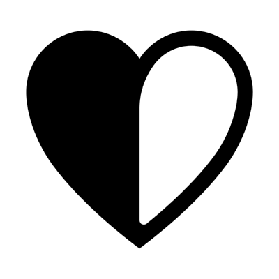 heart half ,Logo , icon , SVG heart half