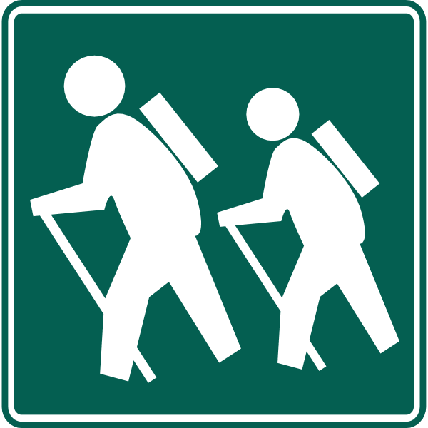 HIKING TRAIL SIGN Logo