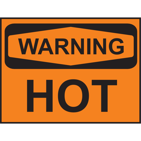 HOT WARNING SIGN Logo