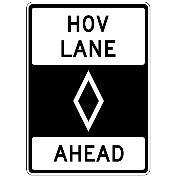 HOV LANE AHEAD SIGN Logo ,Logo , icon , SVG HOV LANE AHEAD SIGN Logo