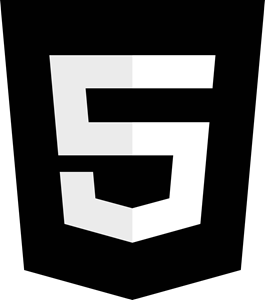 HTML5 without wordmark black&white Logo ,Logo , icon , SVG HTML5 without wordmark black&white Logo