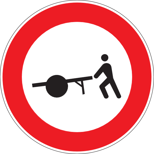 HUMAN TRACTION ROAD SIGN Logo