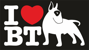 I love bull terrier Logo